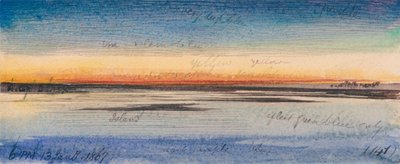 Sunset along the Nile by Edward Lear